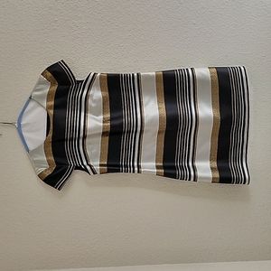 Metallic striped dress